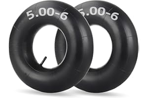 GICOOL 13x5.00-6 Inner Tube, 2 Pack with TR-13 Valve Stem, Heavy Duty, Universal Fit for Razor Dirt Quad Lawn Mowers, ATVs, Yard Tractor, Snow Blower