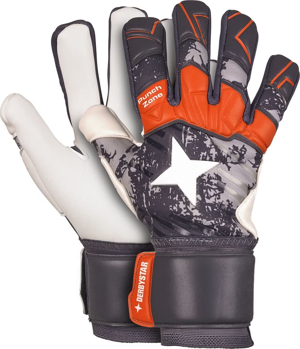 Derbystar Gloves-502032 Gloves Gray/Orange 9.5
