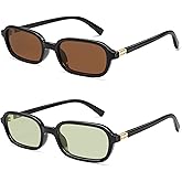 Appassal Retro Rectangular Sunglasses for Women Vintage 2026 Fashion Trendy Funny Small 90s Square Sunnies AP3698