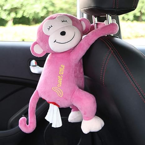 Amazon Co Jp 車用ティッシュボックス おしゃれ ティッシュケース 可愛い漫画の動物 車用ティッシュカバー 漫画モンキー型吊り下げティッシュケース マルチユースナプキンボックス 取付簡単 便利 車用品 高級感 オフィス 車およびトラックの装飾 C Home Kitchen