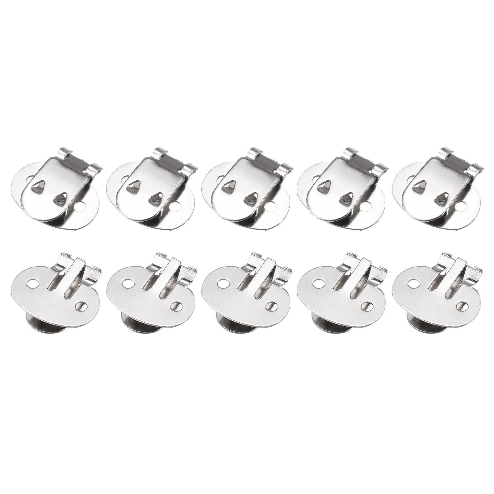 DTGN 19.5mm x 14mm(LxW) Blank Shoe Clips - 20Pack - Good for DIY Crafting Decoration - Stainless Steel Flat Blank Shoe Clip - Silver Tone