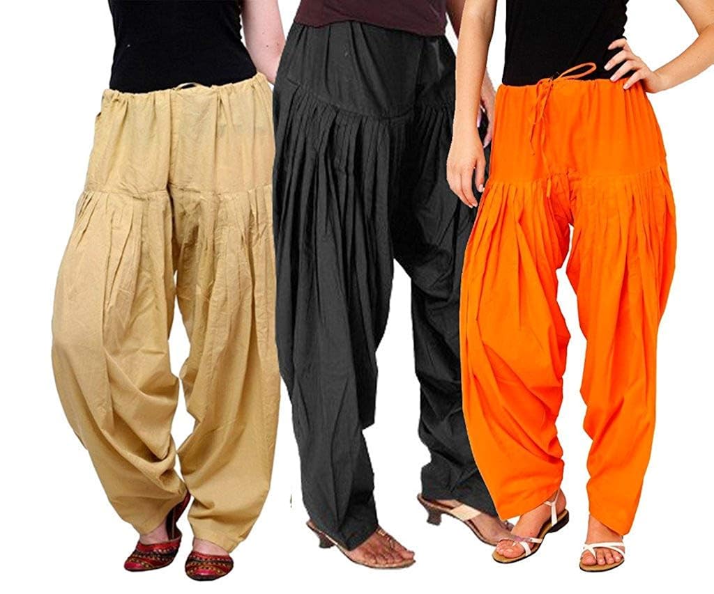 k's creations women's cotton patiala salwar combo (free size)