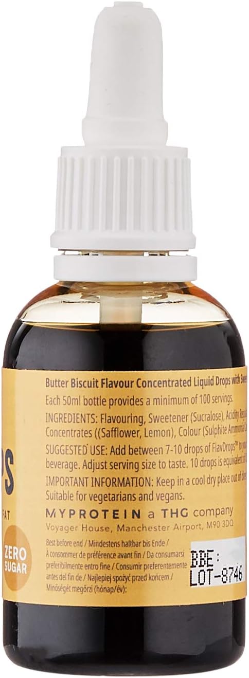 MyProtein FlavDrops - Butter Biscuit, 50ml, Mixed, 50 ml (Pack of 1) - Image 3