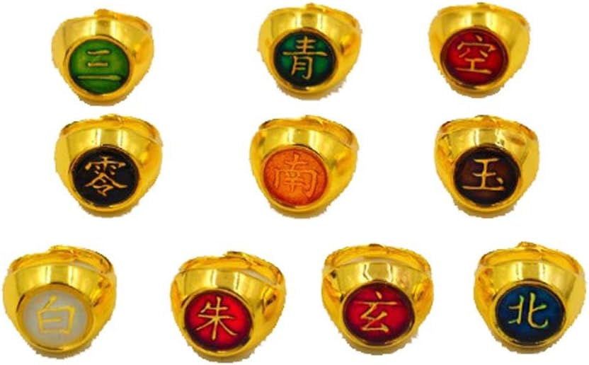 Touirch Naruto Uchiha Sasuke Itachi Sharingan Akatsuki Organization Ring Set