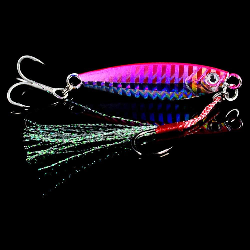 Dyxssm Jigs Fishing Spoons Hard Lures Spinners Jigging Bait 7g 10g 15g 20g 30g (Pack of 6) : Sports & Outdoors