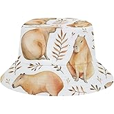 Adorable Capybara Adults Beach Bucket Hat for Adults Fishing Fisherman's Cap Packable Travel Print Sun Hats