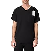 Hanes Mens Scrubs Healthcare Top, Scrub Shirt for Men, Moisture-Wicking & Odor Control, One Pocket