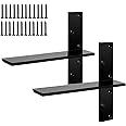 2-Pack Floating Shower Bench Brackets - 14" L x 2.5" W Heavy-Duty Hidden Countertop Wall Support Brackets, 3/8" Thick, Ideal for Floating Vanity, Cabinets, Granite,Dishwashers, Bin,and Bench Seats