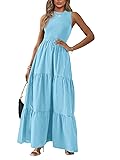 BTFBM Women Sleeveless Summer Dresses Wedding Guest
