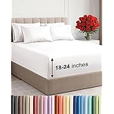 Extra Deep King Sheet Set - 6 Piece Breathable and Cooling Sheets - Hotel Luxury Bedding for Women, Men, Kids & Teens - Easy & Secure Fit - Soft and Wrinkle Free - Extra Deep Pockets - Antique White