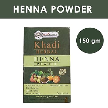 KHADI RISHIKESH Herbal Heena Powder Natural Hair Conditoner Pack 150Gm