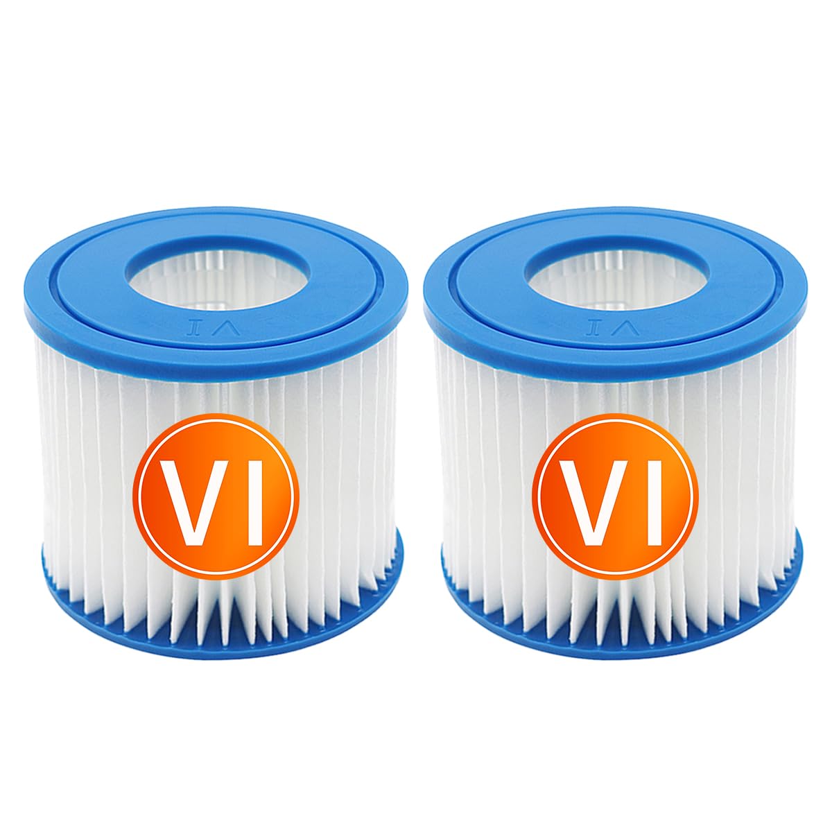YanBan 2pcs Hot Tub Cartridge Filters Compatible with Best-way, Size VI Replacement Filter Cartridge Compatible with Lay-Z-Spa, Miami, Vegas, Palm Springs, Paris Monaco