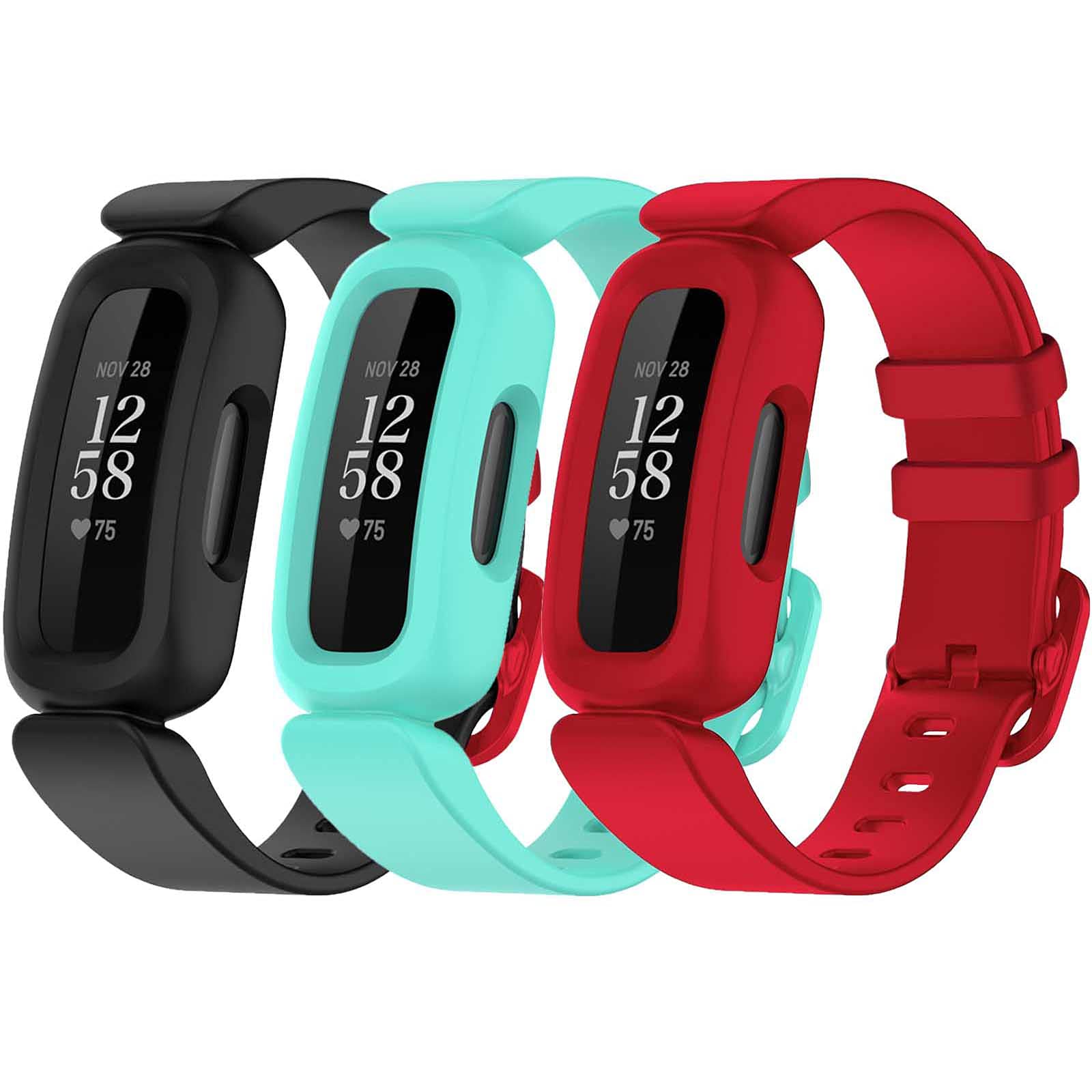 TopPerfekt Straps Compatible with Fitbit Ace 3 for Kids, Soft Silicone Waterproof Bracelet Accessories Sports Watch Strap Replacement for Fitbit Inspire 2/Ace 3 Boys Girls