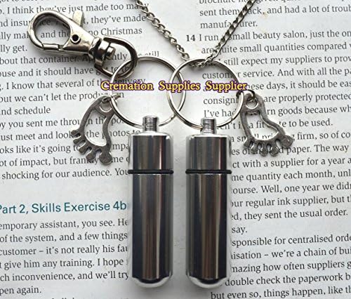 Baby Feet Urn Cremation Necklace and Keychain Jewelry - Baby Feet Cremation Necklace Jewelry -Ashes Necklace Jewelry - Memorial Jewelry-Baby Feet Cremation Locket