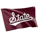 Desert Cactus Mississippi State University MSU Flag - 3 x 5 Feet Bulldogs Banner, Indoor/Outdoor Durable Fabric, 100% Polyester Design (Style Z)