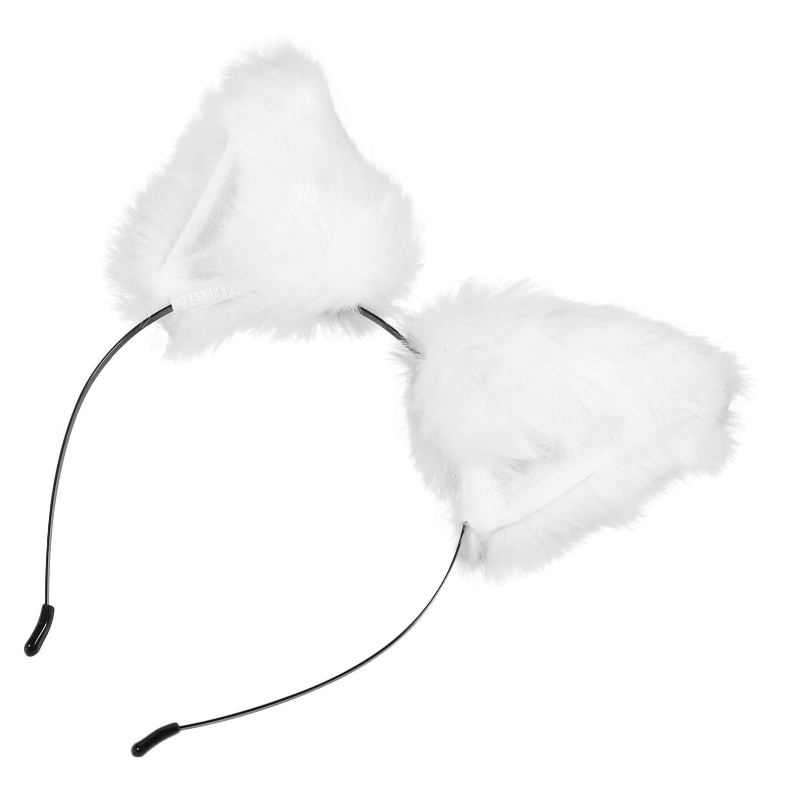 minkissy Fox Ear Headband, Fox Ears Hairband Cosplay Headband Fox Headpiece Party Costume Accessories White
