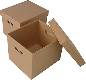 10 grandes cajas de cartón de almacenamiento de archivo con ...