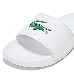 Lacoste Women's Serve Slide, White Croc, 9