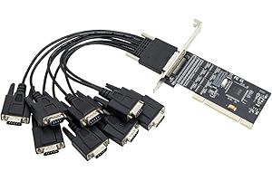 8 Port Serial DB9 RS-232 PCI Controller Card RDC C6238 Chipset