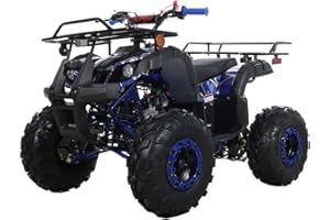 X-PRO 125cc ATV 4 Wheels Quad 125 ATV Quads with LED Lights, Big 19"/18" Tires!(Spider Blue, Factory Package)