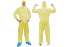 RAYGARD Colorful Disposable Coverall, PP Hazmat Suits with Hood and Elastic Cuffs for Spray Painting Industrial