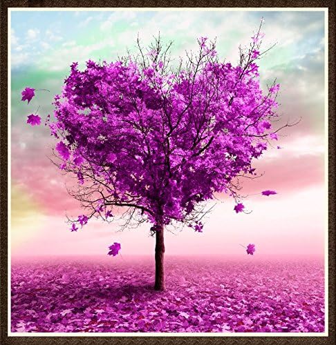 DIY 5D Diamond Painting by Number Kits Crystal Rhinestone Diamond Embroidery Paintings Pictures Arts Craft for Home Wall Decor (Heart Tree,Frame Excluded)