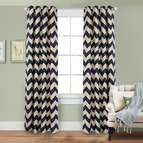 2 slices Polyester printing Window curtain Vertical blinds , Navy blue , 140 x 240 cm