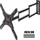 ELIVED Long Arm TV Wall Mount for Most 26-65 Inch TVs, 37.4 Inch Long Extension TV Mount Swivel and Tilt, Max VESA 400x400mm, Full Motion Wall Mount tv Bracket Holds up to 77 lbs.