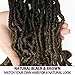 FASHION IDOL Nu Faux Locs Crochet Hair 6 Bundles Natural Wavy Soft Locs Crochet Hair 18 Inch Crochet Dreadlocks Extensions BROWN OMBRE (TT4/BROWN)