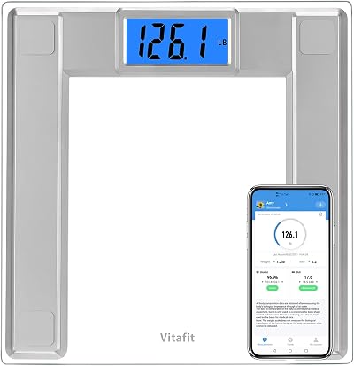 Vitafit 250kg Digital Bathroom Scale with App BMI Body Weight