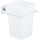 Amazon Basics Euro Bathroom Toilet Brush Holder, Polished Chrome