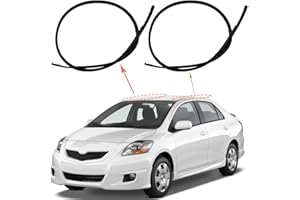 COOL STAR 2pcs Molding Side Drip Compatible with Toyota Yaris Sedan 2007 2008 2009 2010 2011 Roof Trim Molding Replaces 75551-52160 75552-52140 Left and Right Side