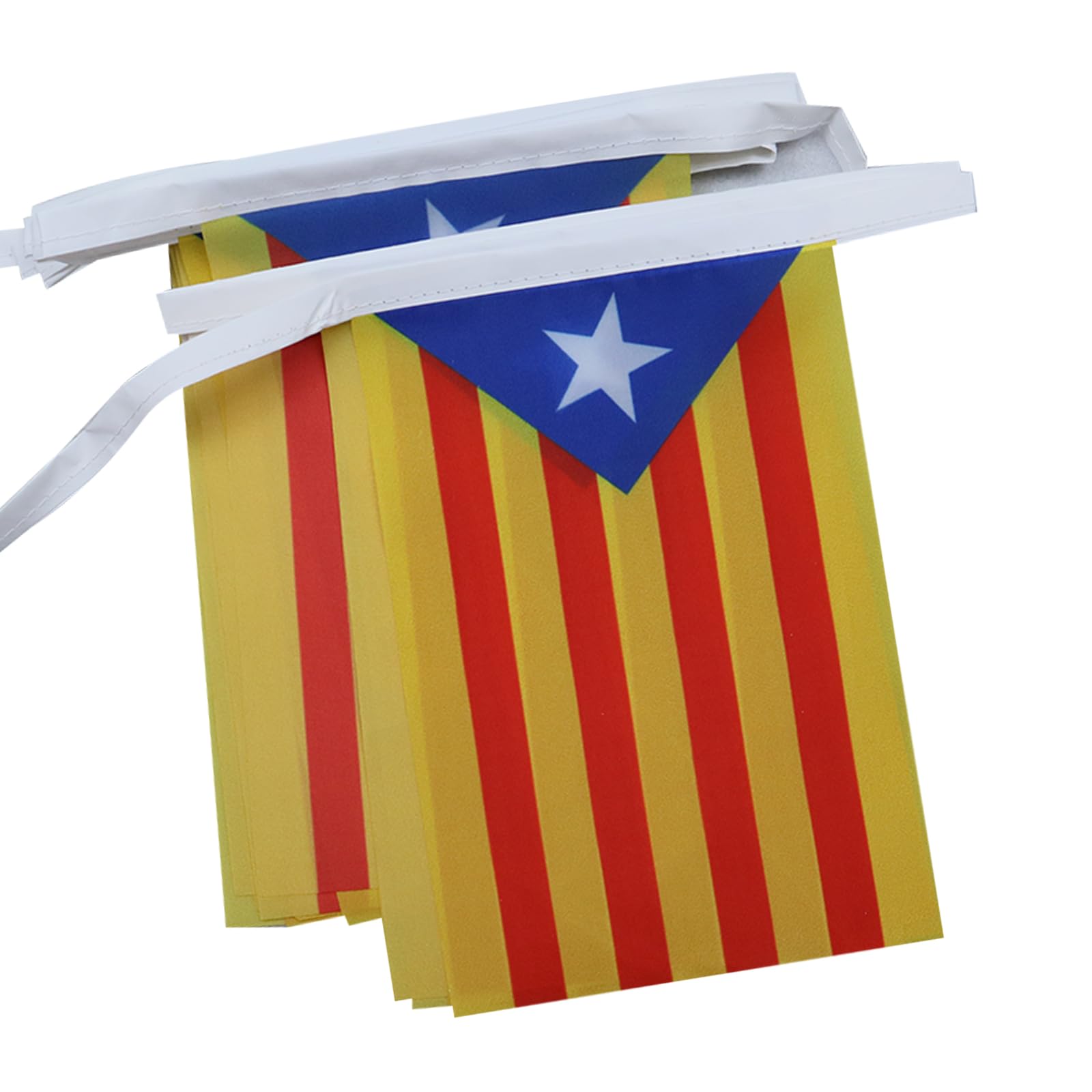 AZ FLAG Catalonia Estelada Blava Bunting Flag, 20 Ft Garland 20 Small Independentist Catalan Flags 8'' x 6'', 100% Polyester String Pennant, 6 meters