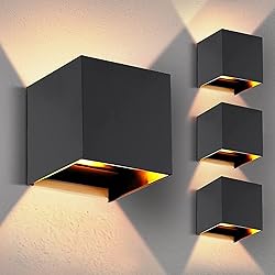 4-Pack LED Outdoor Wall Mount Lights