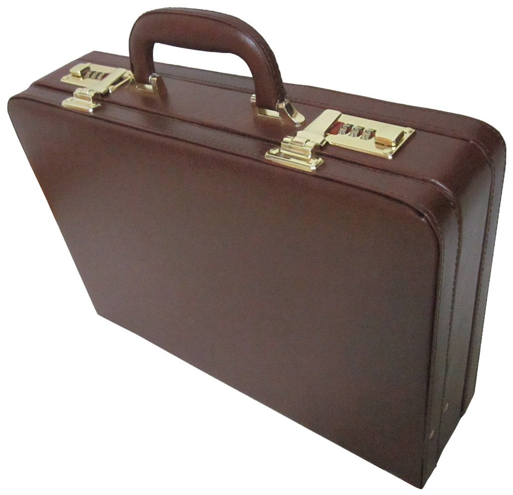 Amerileather Expandable Executive Faux Leather Attache Case (#2893-89)