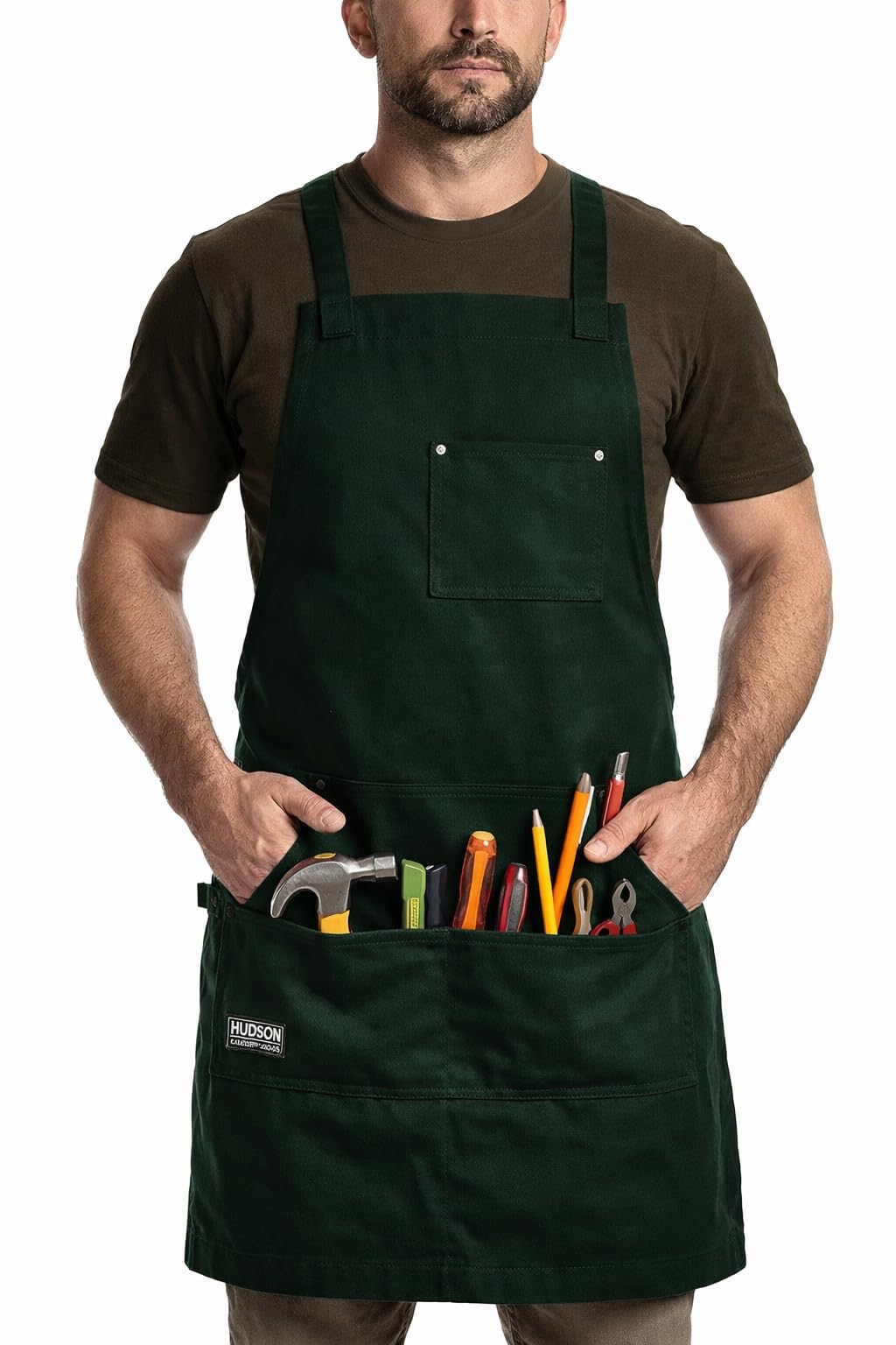 Hudson Durable Goods - Professional Grade Chef Apron for Kitchen, BBQ & Grill