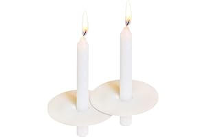 Howemon 150 Church Candles with Drip Protectors for Devotional Candlelight Vigil Service, Box of 150 Candles, Unscented White 5" H X 1/2" D, No Smoke