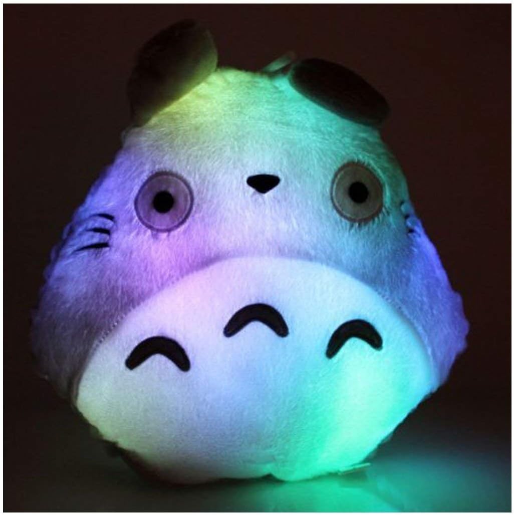 Yocatechazb Totoro Pillow LED Luminous Lights Colorful Throw Plush Cushion for Girlfriend Children
