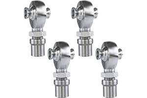 GaiRen 2 Pair 1.25'' Heim Joints Rod End Kit, 1 1/4'' Right and Left Hand Thread Chromoly Joints Heat Treated Chromoly with R