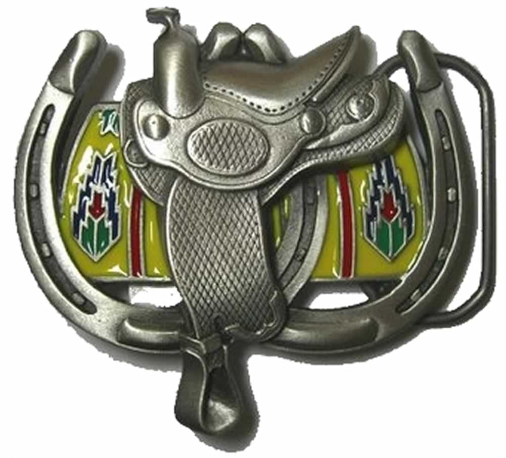 SADDLE (side view) BELT BUCKLE + display stand Amazon.co.uk Clothing