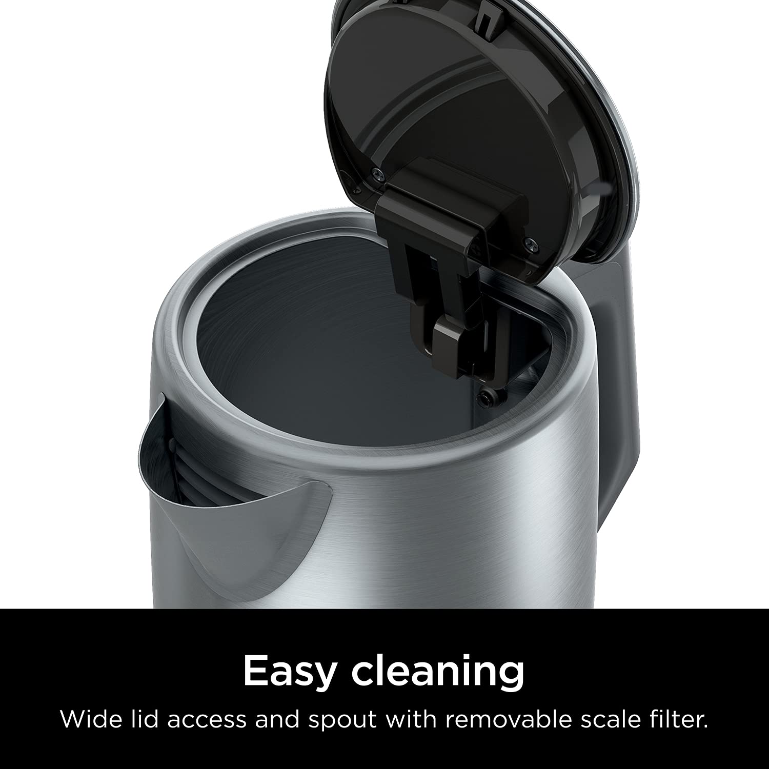 Ninja KT200 Precision Temperature Electric Kettle, 1500 watts, BPA Free, Stainless, 7-Cup Capacity, Hold Temp Setting, Silver, KT200 - Image 7