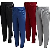 RBX Boys Sweatpants - 4 Pack Performance Tricot Boys Joggers with Elastic Waist & Pockets - Soft Stretch Kids Athletic Pants