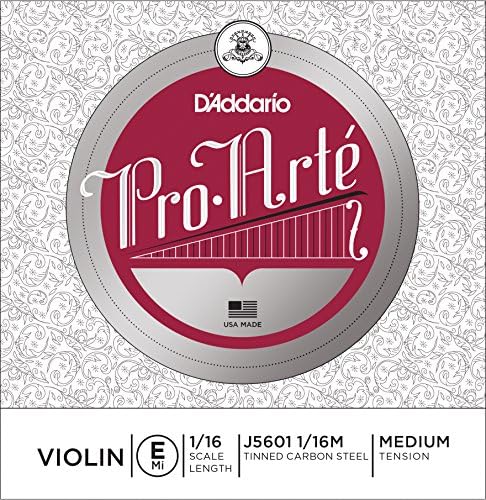 D'Addario Pro-Arte Violin Single E String, 1/16 Scale, Medium Tension