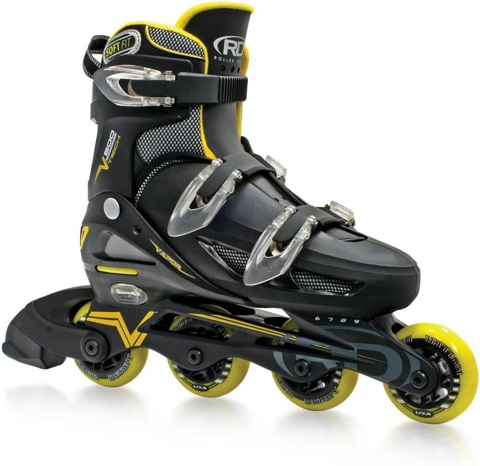 MAXFREE Adjustable Inline Skates Outdoorand Indoor Fitness Roller