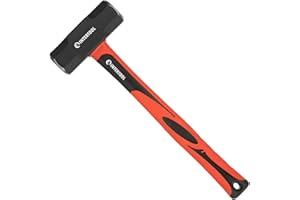 INTERTOOL 3 lb Sledge Hammer Mini - Slug Drilling/Crack Hammer Small Sledgehammer – Heavy Duty with Anti-Slip Shock Absorbing Fiberglass Handle - HT-0241