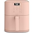 bella 6 Qt Slim Air Fryer, Fits-anywhere™ Kitchenware, EverGood™ Ceramic Nonstick Coating, Adjustable Temperature, 6 Preset Cooking Options, 60 Min Auto Shutoff w Audible Tone, 5lb Capacity, Blossom