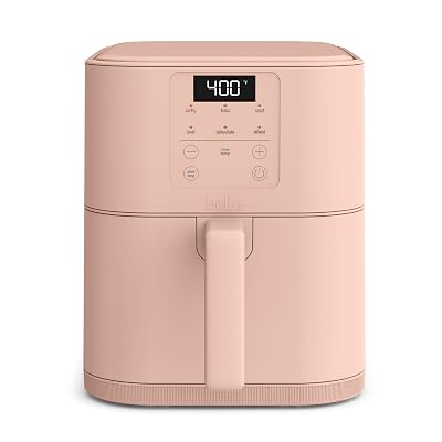 bella 6 Qt Slim Air Fryer, Fits-anywhere™ Kitchenware, EverGood™ Ceramic Nonstick Coating, Adjustable Temperature, 6 Preset Cooking Options, 60 Min Auto Shutoff w Audible Tone, 5lb Capacity, Blossom