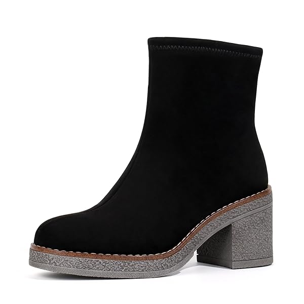 blue dress for baby girl Vepose Women's 911L Ankle Boots Low Heels Chunky Cutout Booties Perfor –  VEPOSE SHOES