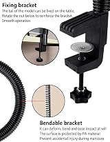 Deciniee Practice Hand for Acrylic Nails w/ 300 Refill Tips Flexible Adjustable view 5