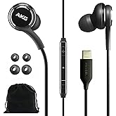 SAMSUNG AKG Earbuds for Galaxy S23 Ultra - Original USB Type C in-Ear Earbud Headphones with Remote &amp; Mic - Braided - Includes Velvet Pouch - Black